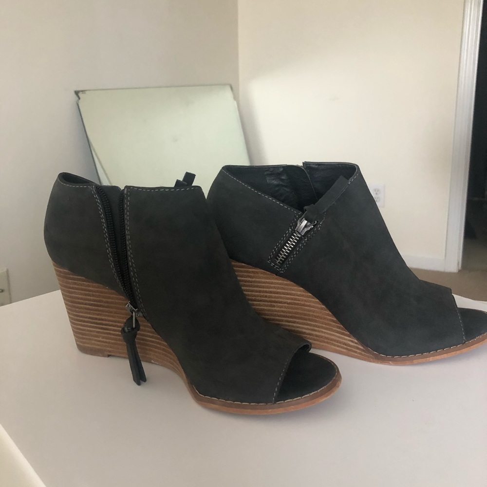 open toed booties